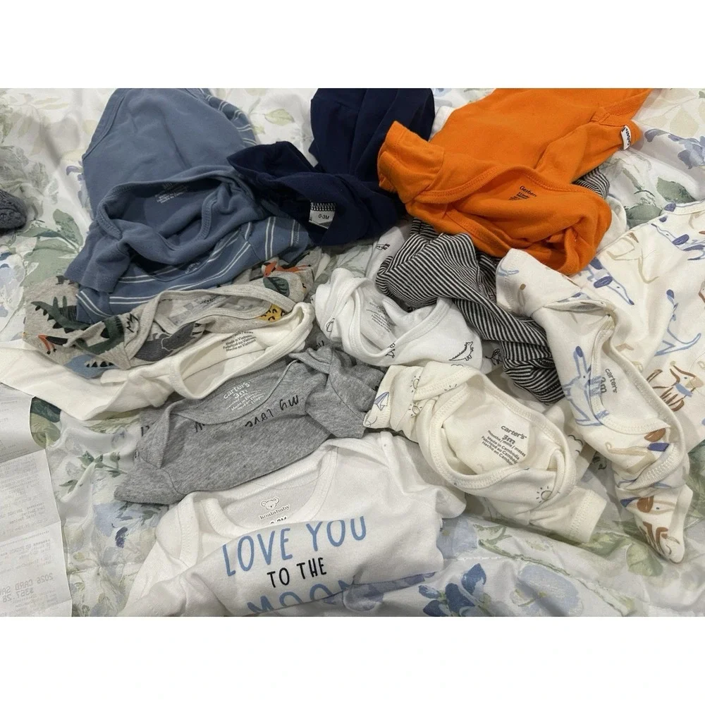 Lot Of 70 Baby Boy Clothes Sizes 0-3 Months